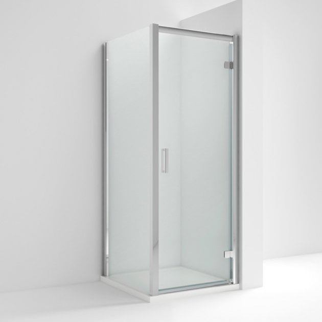 Rene Polished Chrome Hinged Shower Door - 6mm Glass