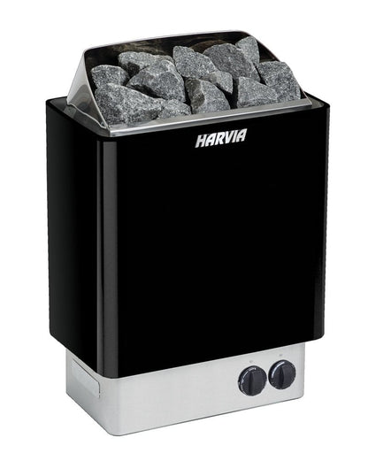 ELECTRIC SAUNA HEATER HARVIA KIP60 6,0kW, WITH BUILT-IN CONTROL, BLACK