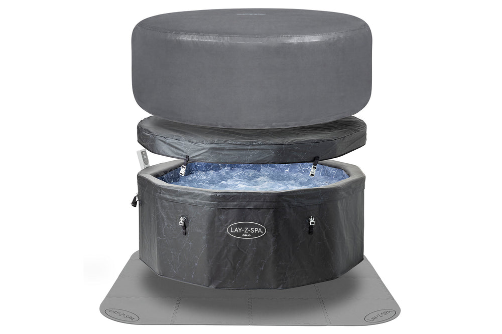 Lay-Z-Spa Oslo Energy Saving Bundle with thermal cover and ground mat