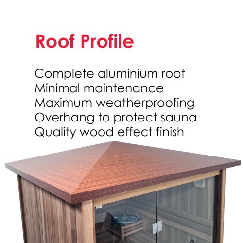 Outdoor Hybrid-Heating 4 Person Infrared & Electric Stove Sauna 2m x 2m