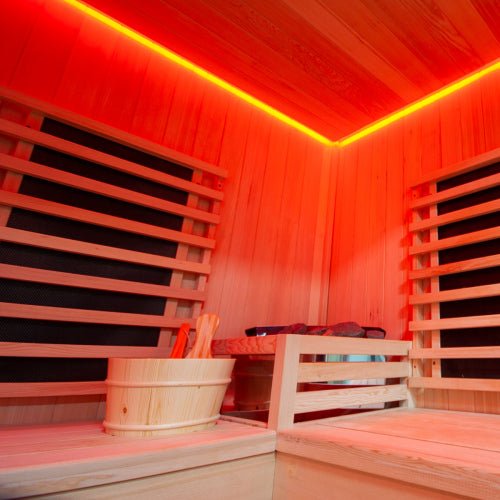 V2 Hybrid-Heating 4 Person Sauna Infrared & Electric Stove Sauna
