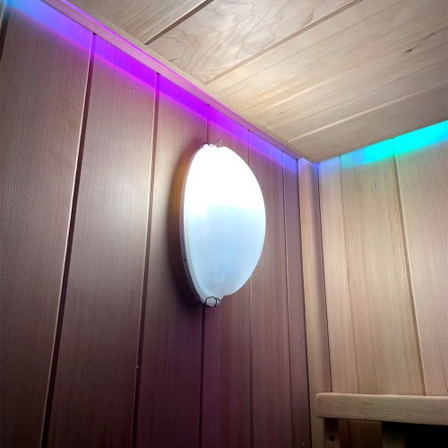 V2 Hybrid-Heating 4 Person Sauna Infrared & Electric Stove Sauna