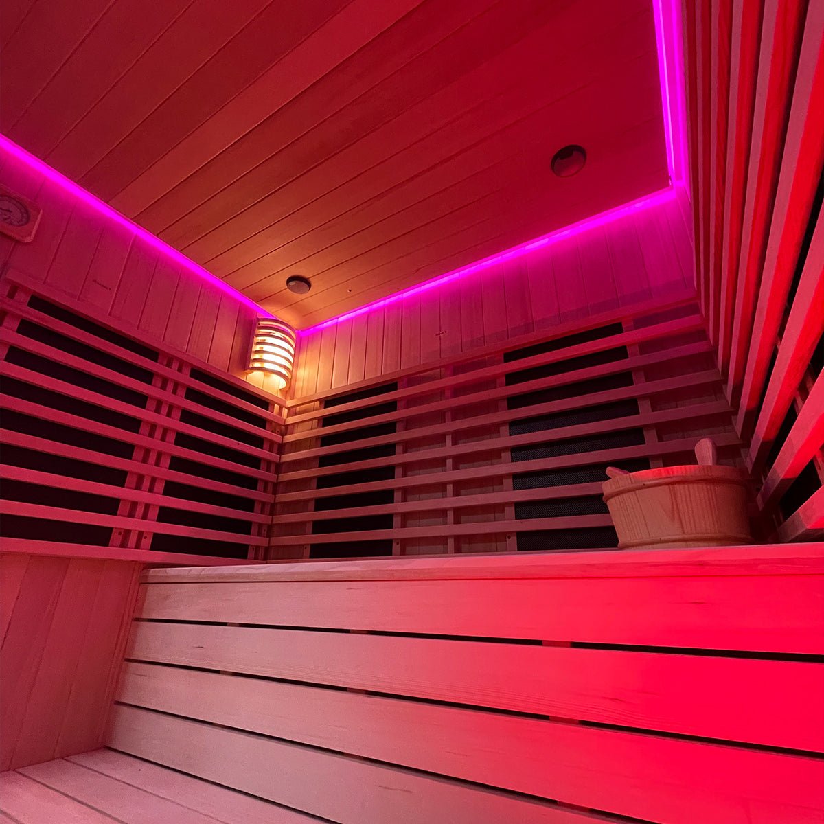 V2 Hybrid-Heating 4 Person Sauna Infrared & Electric Stove Sauna