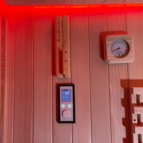 V2 Hybrid-Heating 4 Person Sauna Infrared & Electric Stove Sauna