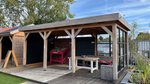Douglas Fir Gazebo Baako 6.9m x 3.8m Flat Roof
