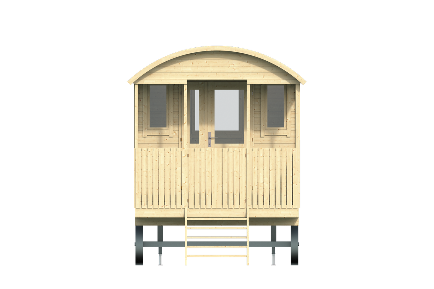 Paddy Gypsy Wagon front porch with double gates