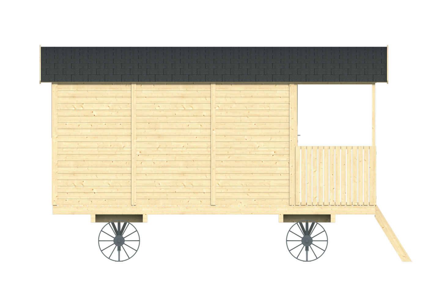 Paddy Gypsy Wagon left side exterior view