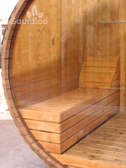 Panorama sauna terrace seating for 6 people