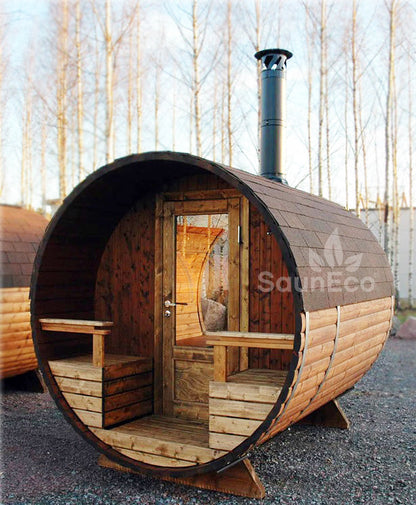 Panorama sauna lodge terrace seating for 6 people