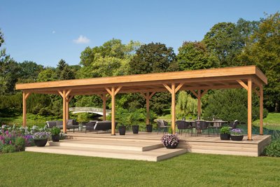 Douglas Fir Gazebo Phoebe 13.03m x 4.3m Large