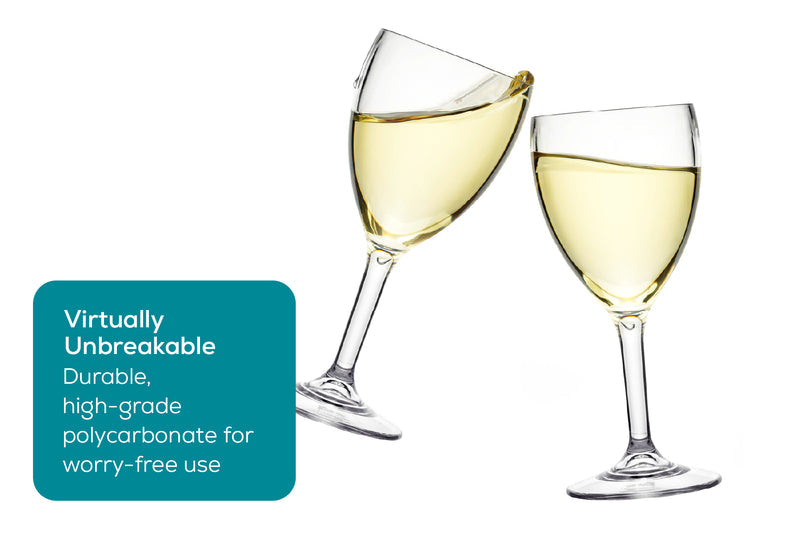 Plastic wine glasses ideal for picnics and outdoors