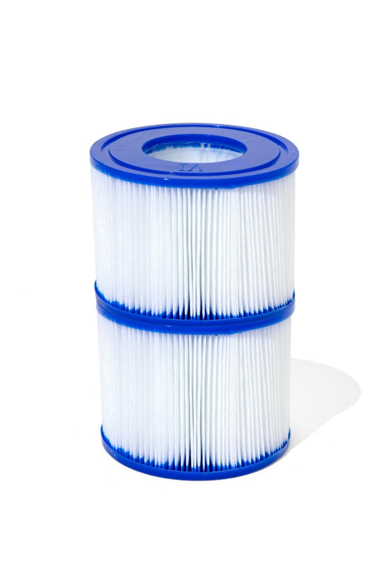 Filter cartridges laid out for hot tub