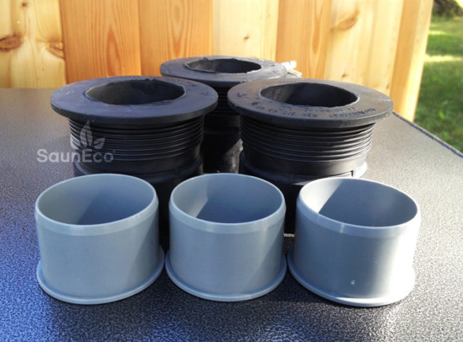 Winter-Summer Hot Tub Draining Plugs For Wooden Hot Tubs With External Stove