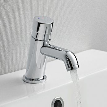 Nuie Self Closing Non-Concussive Mono Basin Mixer Tap - Chrome