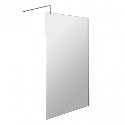 Nuie Minimal Chrome 1850mm Wet Room Glass Shower Screen
