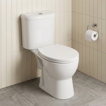 Prestige Proton Rimless Close Coupled Toilet (inc Soft Close Seat)