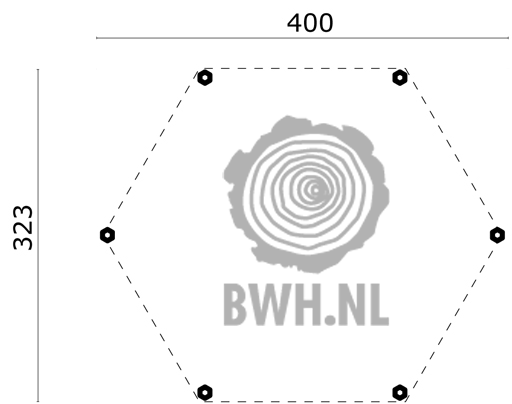 Large Hexagonal Gazebo 4m Diameter
