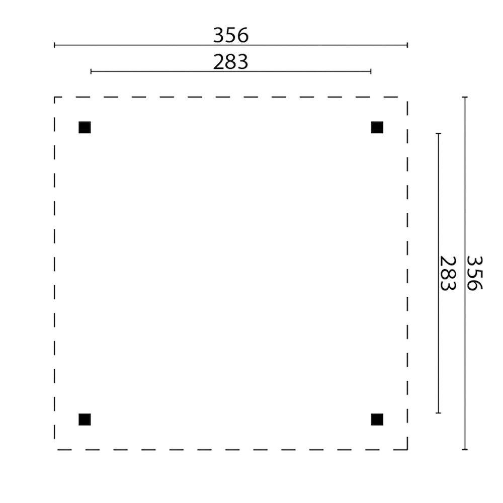 Medium Modern Gazebo 3.65 x 3.65m