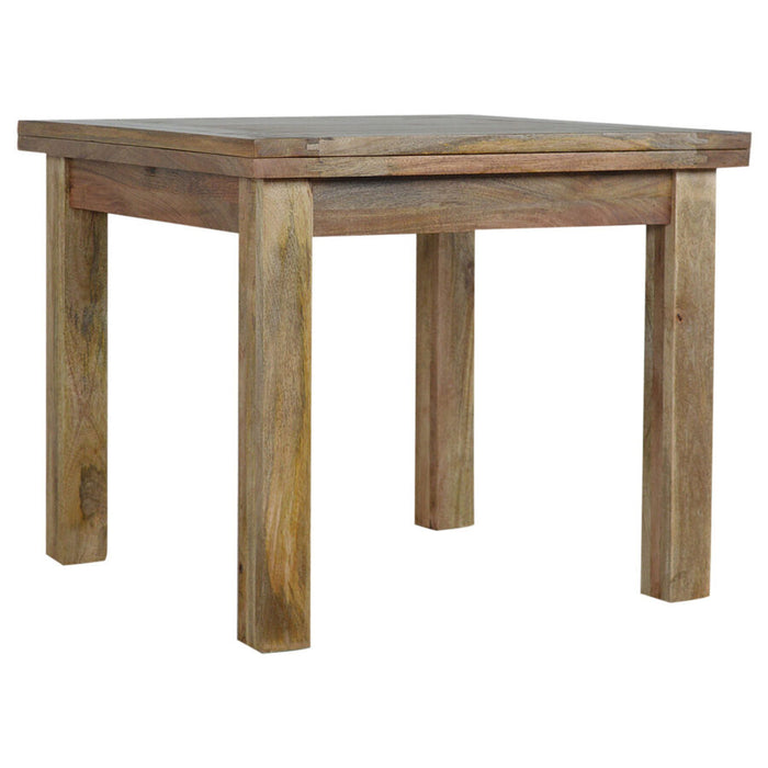 Extendable Butterfly Dining Table IN021 Solid Mango Wood Oak Finish