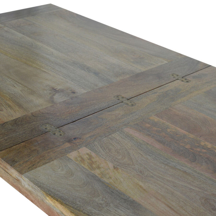 Extendable Butterfly Dining Table IN021 Solid Mango Wood Oak Finish