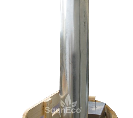Protection tube for hot tub chimney without holes