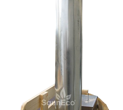 Protection tube for hot tub chimney without holes