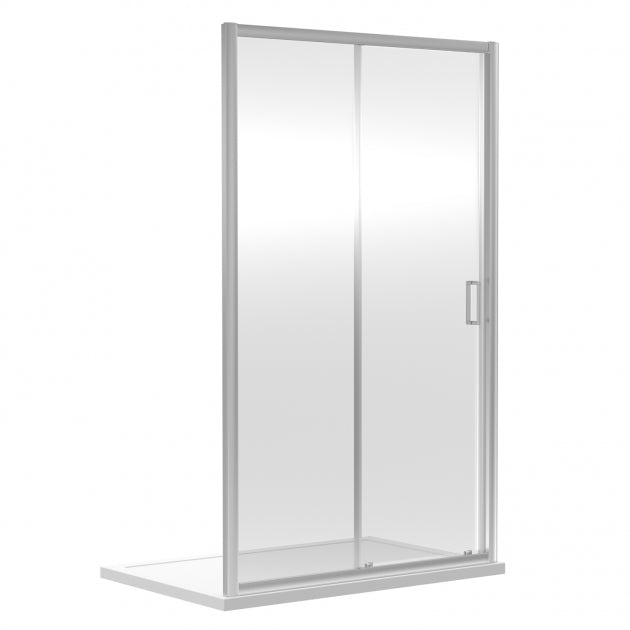 Delphi Expressions Chrome Sliding Shower Door - 6mm Glass