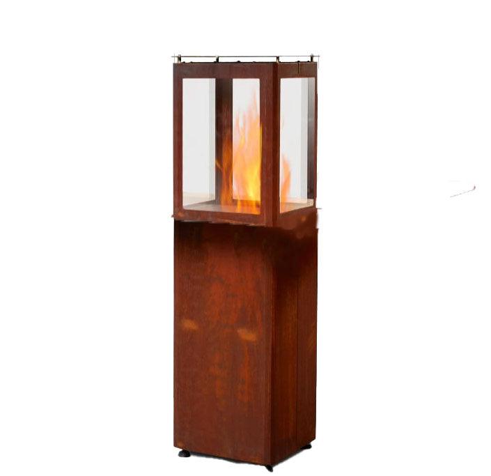 Qube Corten Steel Pellet Patio Heater