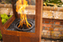 Qube Corten Steel Pellet Patio Heater
