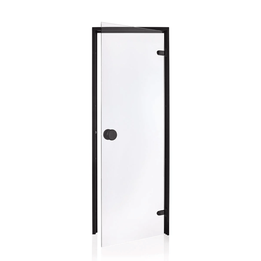 Glass Sauna Door with Black Timber Frame (Raiser Black)