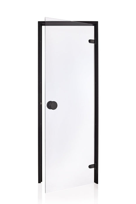 Glass Sauna Door with Black Timber Frame (Raiser Black)