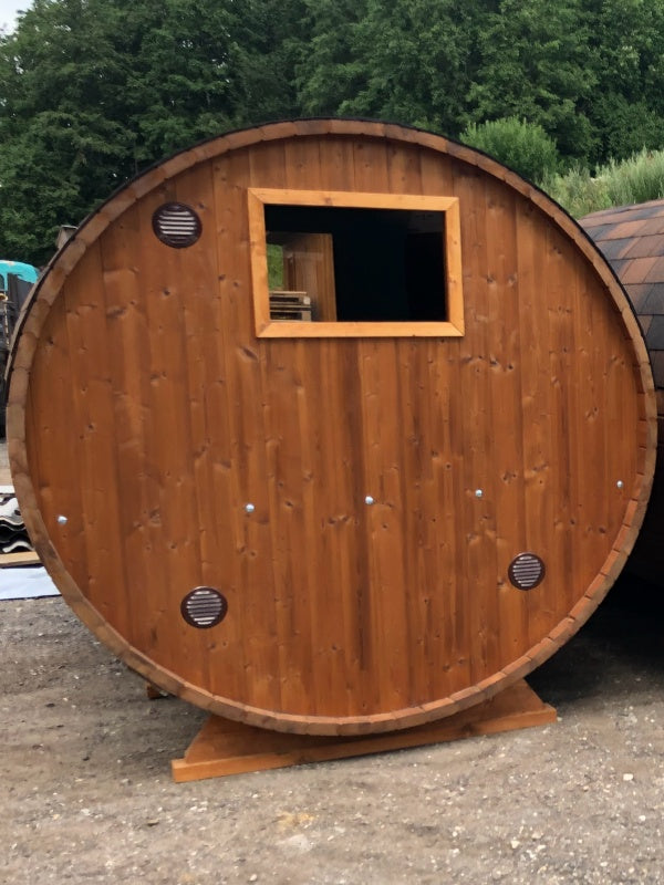 Mini wooden barrel sauna – Electric heater – for 2-4 people – Thermowood