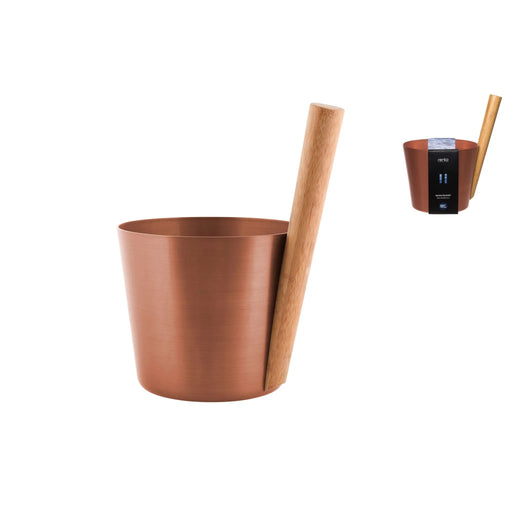 Rento 5 Litre Anodised Aluminium Sauna Pail in Copper