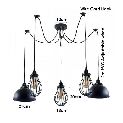 Multi Outlet Hanging Light 2 Spider Pendant Light  ~6330