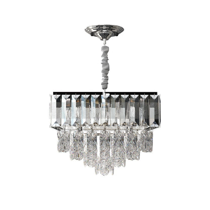 Modern Chrome Crystal E14 Chandelier with Remote ~5006