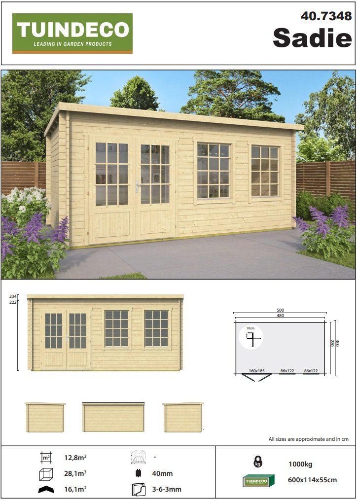 Sadie Log Cabin 5m x 3m