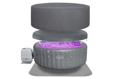 Lay-Z-Spa Santorini energy saving bundle with cover and ground mat