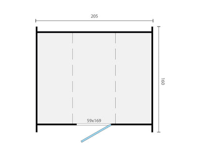 42mm thermowood sauna barrel interior view