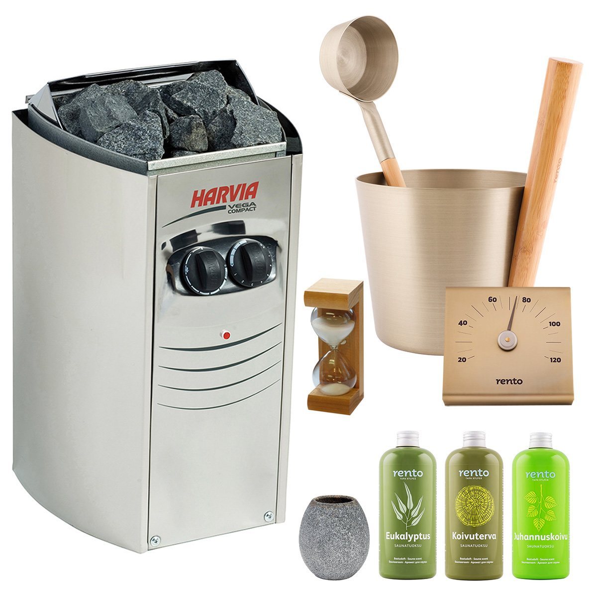 ELECTRIC SAUNA HEATER HARVIA VEGA COMPACT SET BC35, 3,5kW, WITH BUILT-IN CONTROL