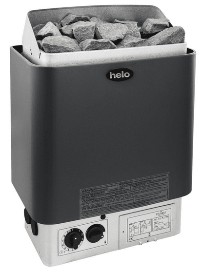 ELECTRIC SAUNA HEATER HELO CUP 45STJ, 4,5kW, WITH BUILT-IN CONTROL, BLACK