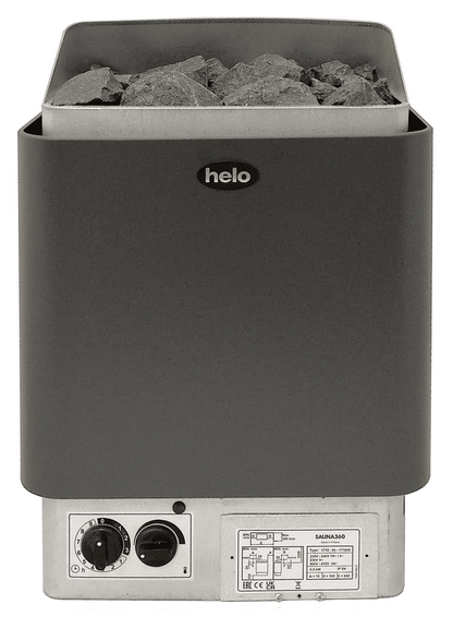 ELECTRIC SAUNA HEATER HELO CUP 45STJ, 4,5kW, WITH BUILT-IN CONTROL, BLACK