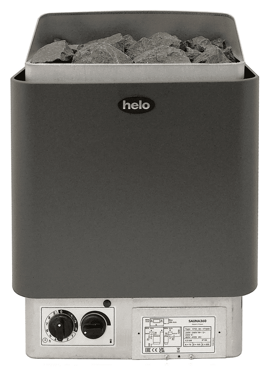 ELECTRIC SAUNA HEATER HELO CUP 45STJ, 4,5kW, WITH BUILT-IN CONTROL, BLACK