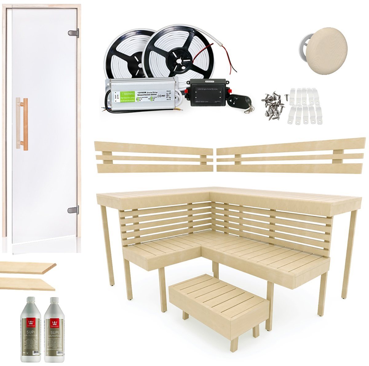 COMPLETE BUILDING KIT - SAUNA OPTIMAL, ASPEN