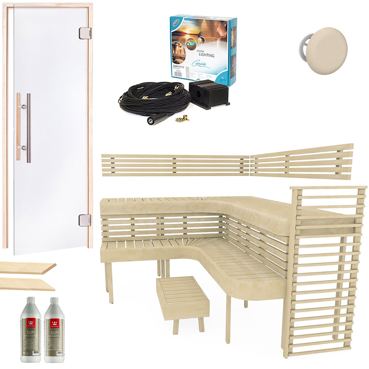 Complete Building Kit - Sauna Premium, Aspen