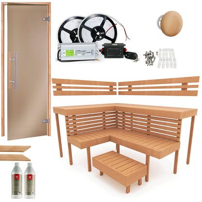 COMPLETE BUILDING KIT - SAUNA OPTIMAL, ALDER
