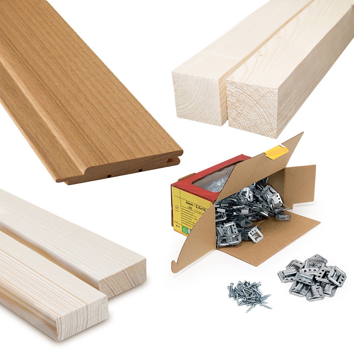 Complete Building Kit - Sauna Optimal, Thermo-Aspen