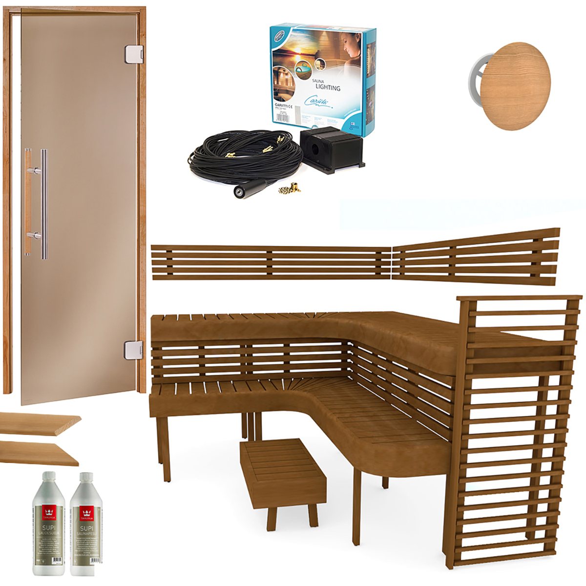 COMPLETE BUILDING KIT - SAUNA PREMIUM, THERMO-ASPEN