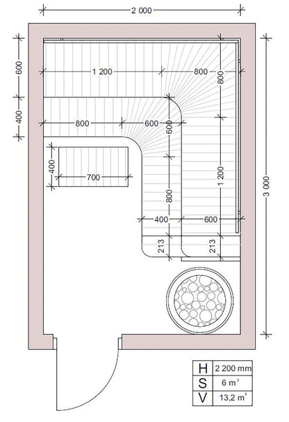 Building Kit - Sauna Premium, Aspen