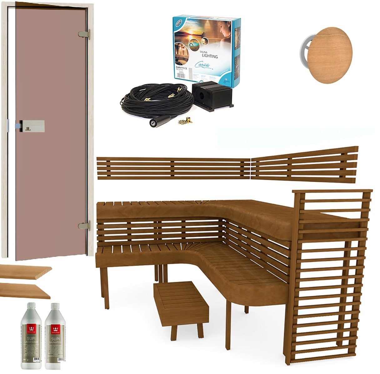BUILDING KIT - SAUNA PREMIUM, THERMO-ASPEN
