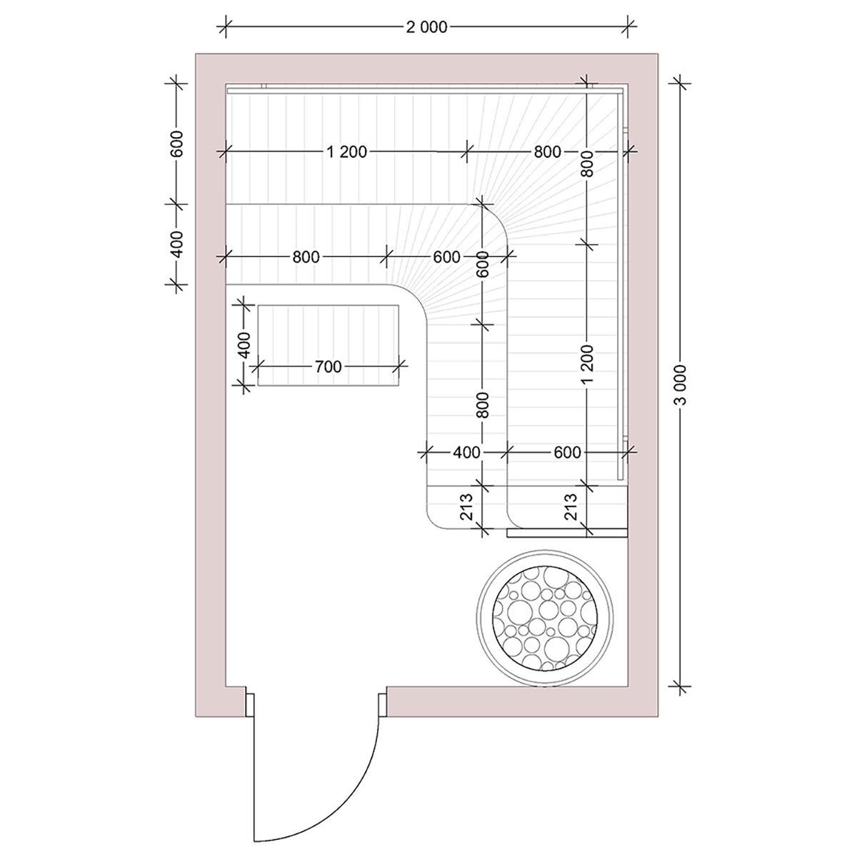 BUILDING KIT - SAUNA PREMIUM, THERMO-ASPEN